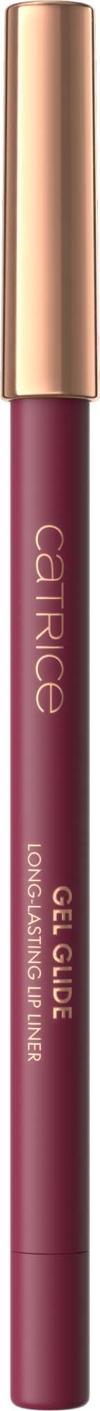 A lip gloss pen with a pink body and gold cap, labeled 'catrix' and 'GEL GLOSS'.