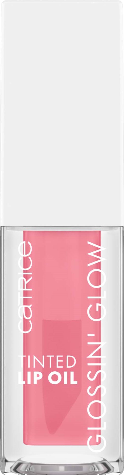 En rosa nagellackflaska med vitt lock, märkt "INTENSE GLOSSY GLOW" och "GARNIER".
