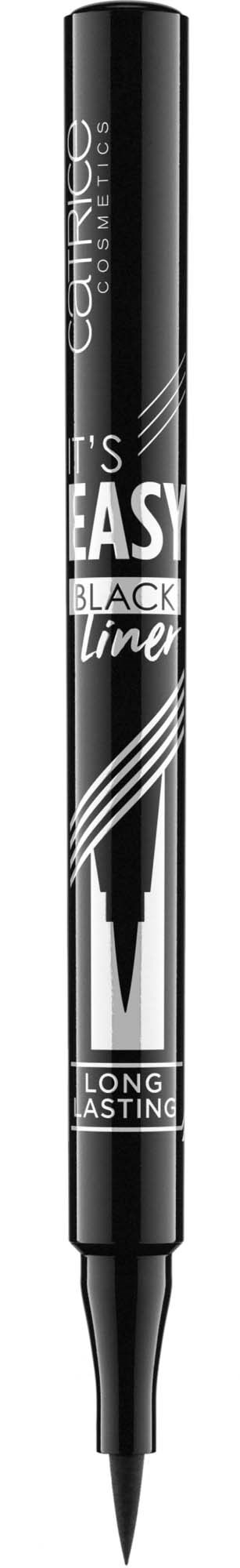 Zwarte marker met witte en grijze tekst, gelabeld 'It's Easy,' 'Black Lime,' en 'Long Lasting,' op een zwarte achtergrond.