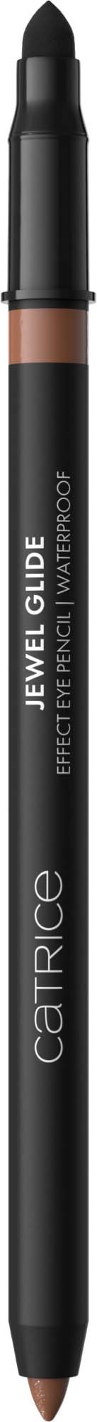 A black pencil with a tip, labeled 'JEWEL GLIDE' and 'CATRICE' on a black background.