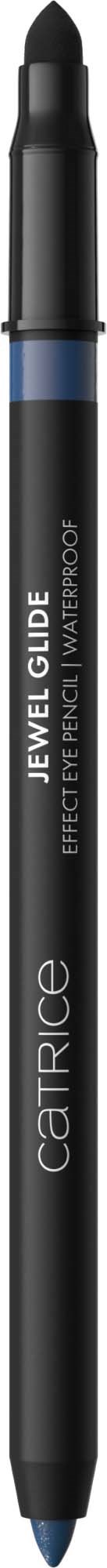 A black makeup pencil with a blue band near the top, labeled 'catrice' and 'level guide.'