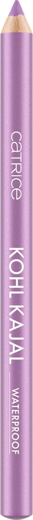 A purple pencil with white text reading "Catrice," "Kohl Kajal," and "Waterproof."