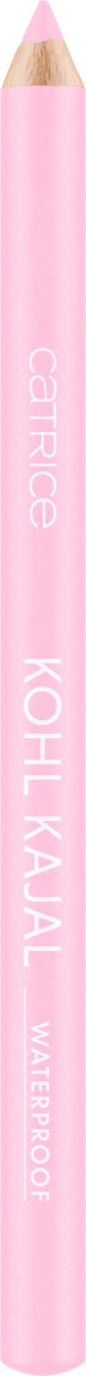 A pink lipstick pencil with white text, standing vertically.