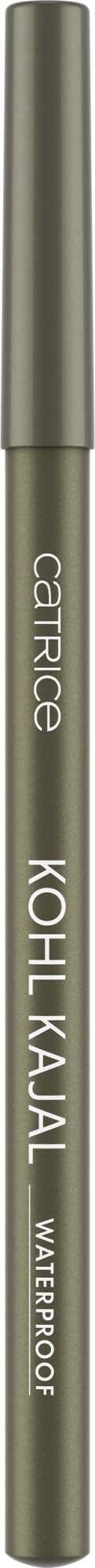 A waterproof marker with a grey body and cap, marked with brand and name, standing upright.