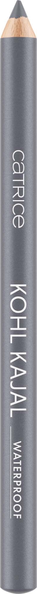 A grey pencil with white text that says "point" and "Kohl Kajal waterproof".