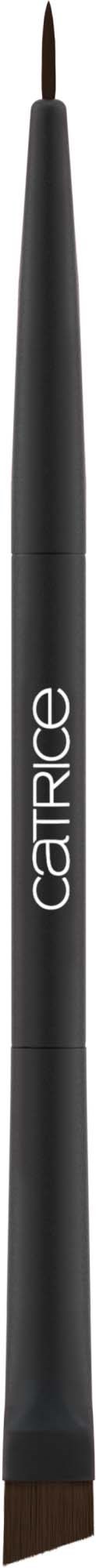 A black makeup brush with the brand name 'Catrice' written on it, vertical and centered.