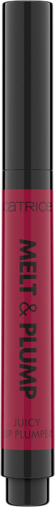 Ein Lipgloss-Röhrchen in Schwarz und Pink mit Marken- und Produktnamen.