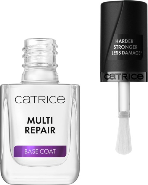 Catrice Multi Repair baslackflaska med svart lock och penselrun.