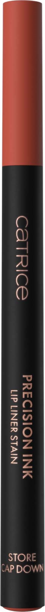Huulirajauskynä musta- ja punavärisenä Catrice-brändätyllä ja tuotenimellä Precision Lip Liner.