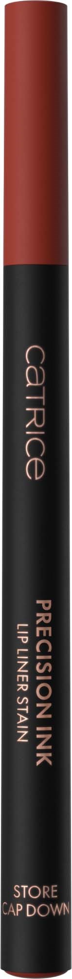 Huulipunakynä mustassa kehykset ja punaisella lakalla, nimeltä Carice Precision Ink Lip Liner Satin.