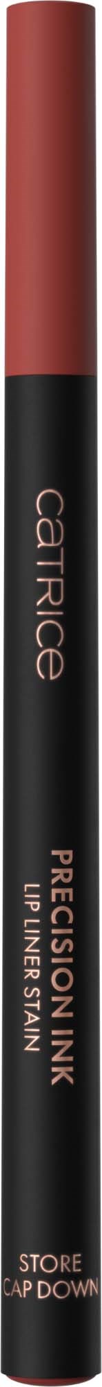 Mustan huultenrajauskynän kynä, punainen korkki ja kultainen teksti, merkitty Precision Lip Liner Cartridge.
