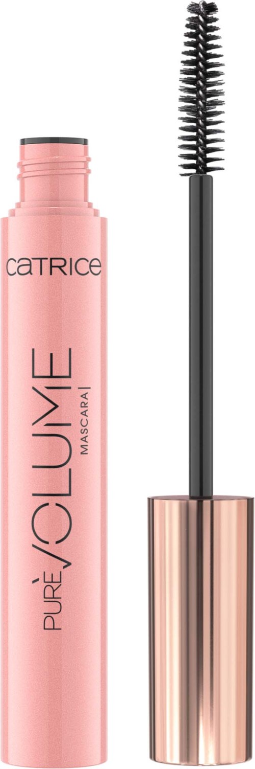 Roze mascara-huls met een borsteltje ernaast, bedoeld voor oogmake-up.