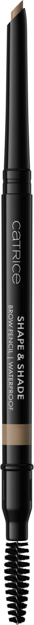 A slim makeup eyebrow pencil with a spoolie brush at one end, labeled CATRICE.