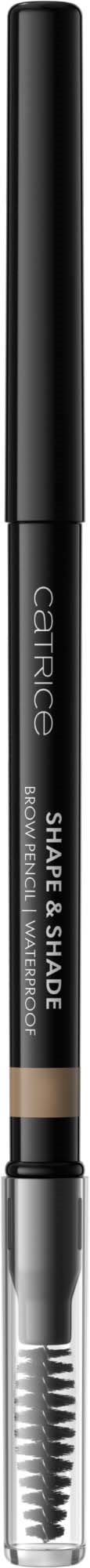A black eyebrow pencil with a brush on one end and a pencil tip on the other.