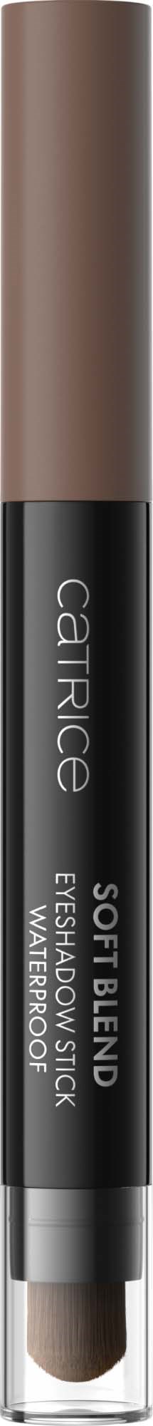 Myk beige øyenbrynspenn med brunt lokk, merket CATRICE Essentials Eyebrow Stick Waterpoof. Passer for øyenbryn.