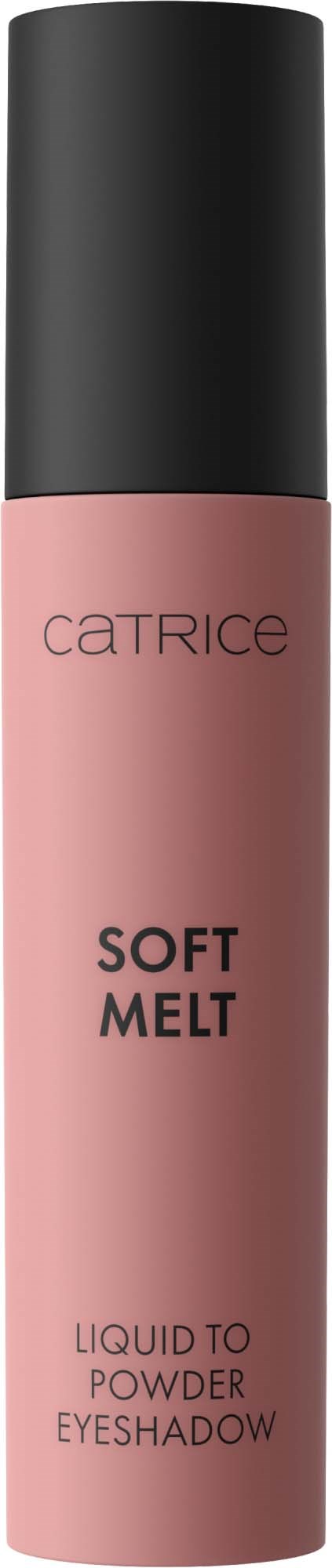 En rosa flytande ögonskugga i ett långt, svart lock från Catrice med etiketten Soft Melt.