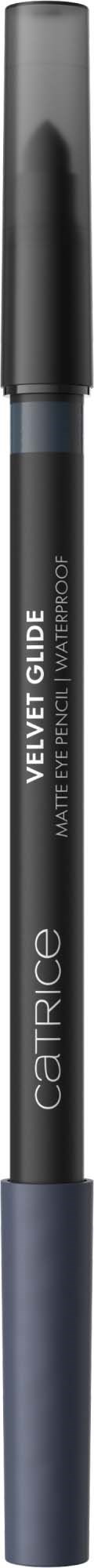 En svart eyeliner-penne med grå bunn og svart lokk, merket Velvet Glide av Catrice.
