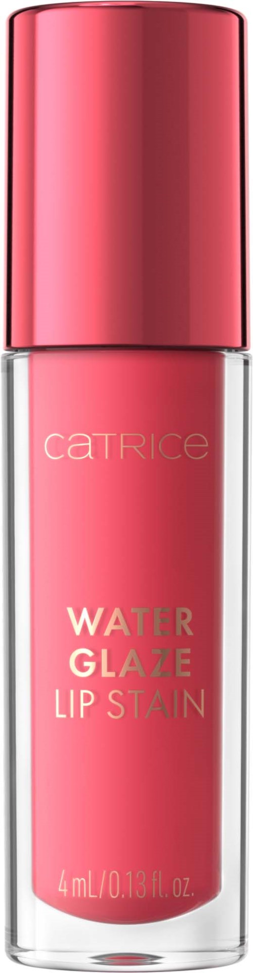 Leppeglans i klar tube med rosa lokk, merket Water Glaze Lip Stain av Catrice.