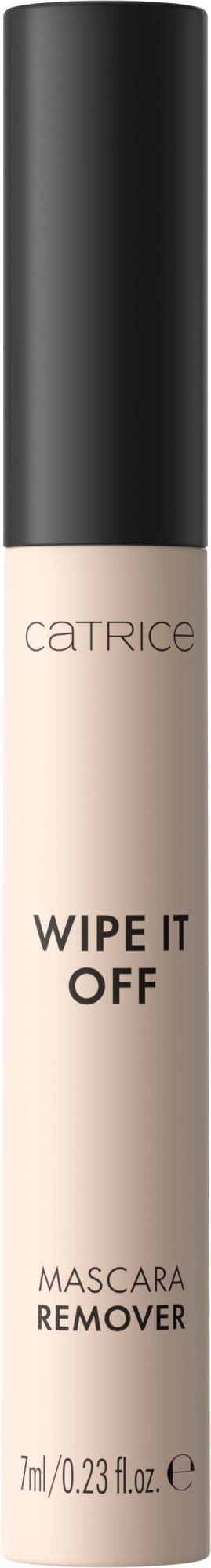 En makeup remover från Catrice i en lång, beige flaska med svart lock. Etiketten säger Wipe It Off.