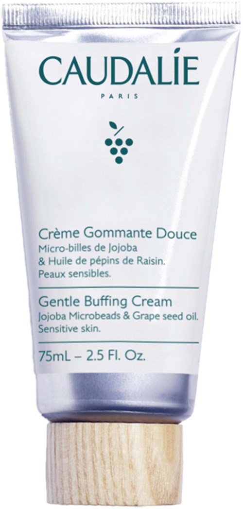 Caudalie Gentle Buffing Cream herkkäiholle, jojobaa ja viinirypälekäärön öljyä, 75 ml.