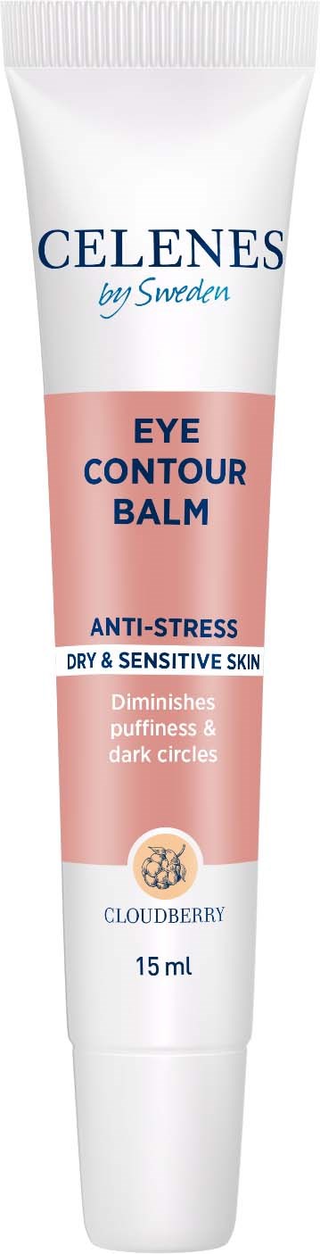 Eine Tube Augenkonturbalsam mit Anti-Stress, für trockene und empfindliche Haut, enthält Heidelbeere, 15 ml.