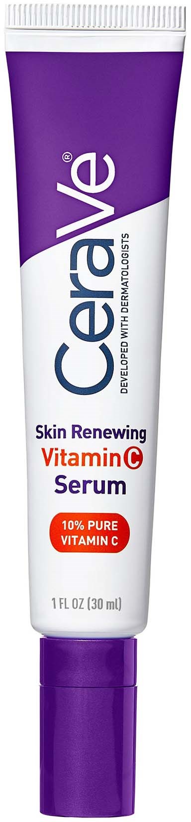 Tube met CeraVe vitamine C-serum voor huidverjonging, 10% pure vitamine C, 30 ml.
