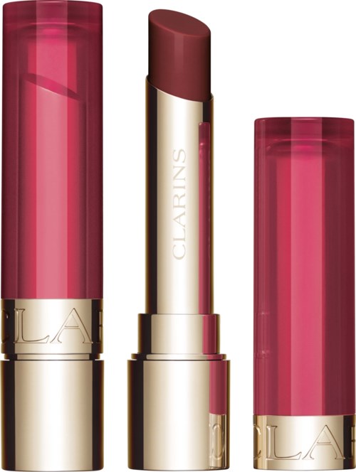 A lipstick with pink tube and gold bottom, middle lipstick partially open showing pink lipstick. Right lipstick tube closed.
