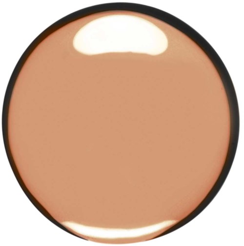 A compact powder case with light beige makeup inside.