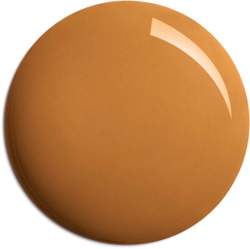 A round, brown object with a shiny spot, resembling a chocolate or other spherical item.