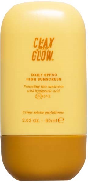 Żółsta sztyftowa kremo-ochrona przeciwsłoneczna z etykietą Box Glow, SPF 50, 60 ml.