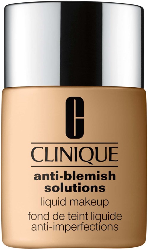 A bottle of Clinique anti-blemish liquid makeup for skin imperfections.