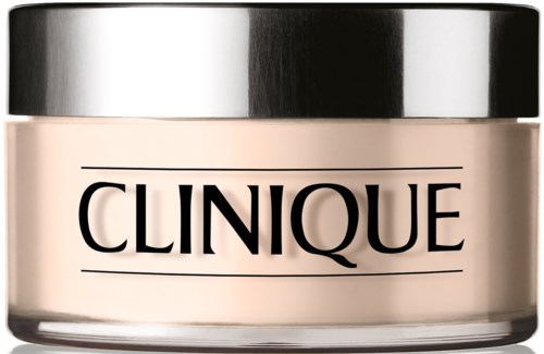 Een ronde pot met een zilveren deksel, gevuld met een lichte crème met het label 'Clinique'.
