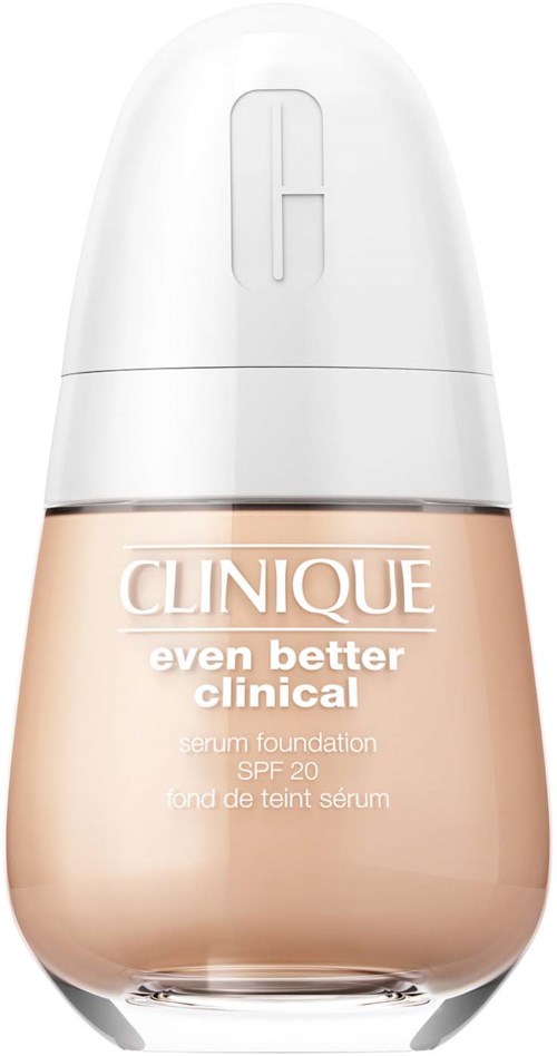 Clinique Even Better Clinical Serum Foundation mit SPF 20 in einer beigen Flasche.