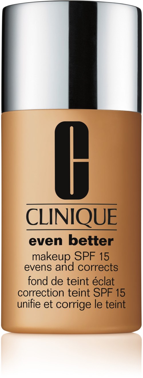 En flaska Clinique foundation som heter 'even better' med SPF 15, avsedd att förbättra hudtonen och rätta till ansiktet.