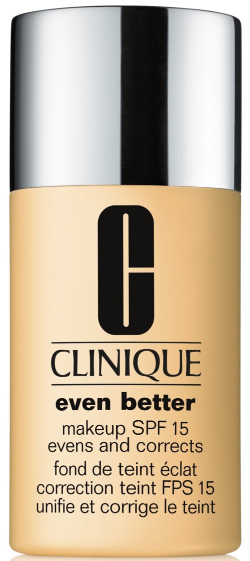 En flaska Clinique Even Better makeup med SPF 15, avsedd att förbättra hudens utseende och jämna ut tonen.