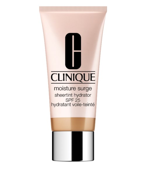 Een Clinique hydrater in een beige tube met zwarte tekst en een zilveren dop.