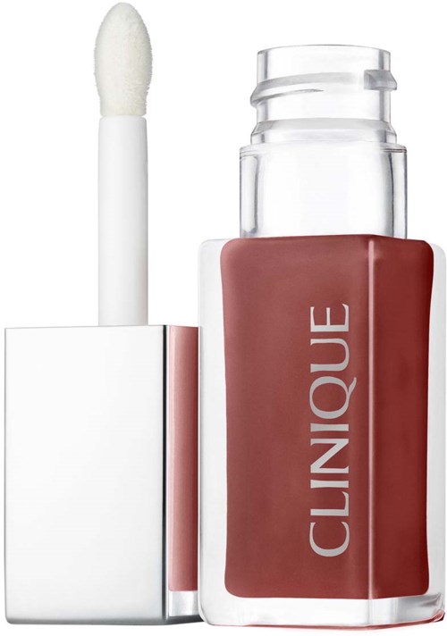 A nail polish bottle with a pinkish color and a separate applicator wand.