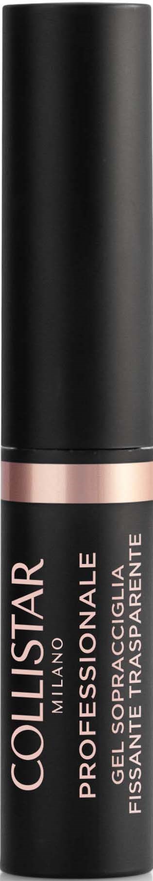 Eine schwarze zylindrische Tube mit roségoldnem Band, beschriftet 'Collistar', für Wimpern- oder Augenbrauengel.
