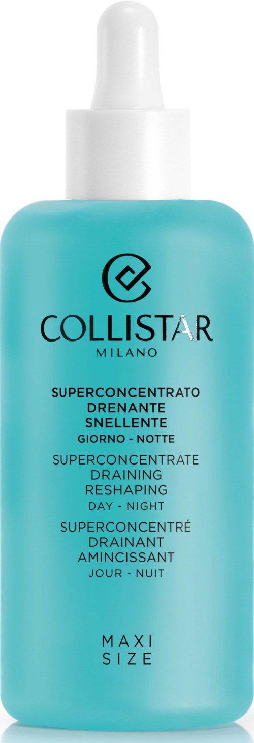 Blaues Flasche mit Pipette, als Collistar Hautpflegeprodukt für Tag und Nacht gekennzeichnet.