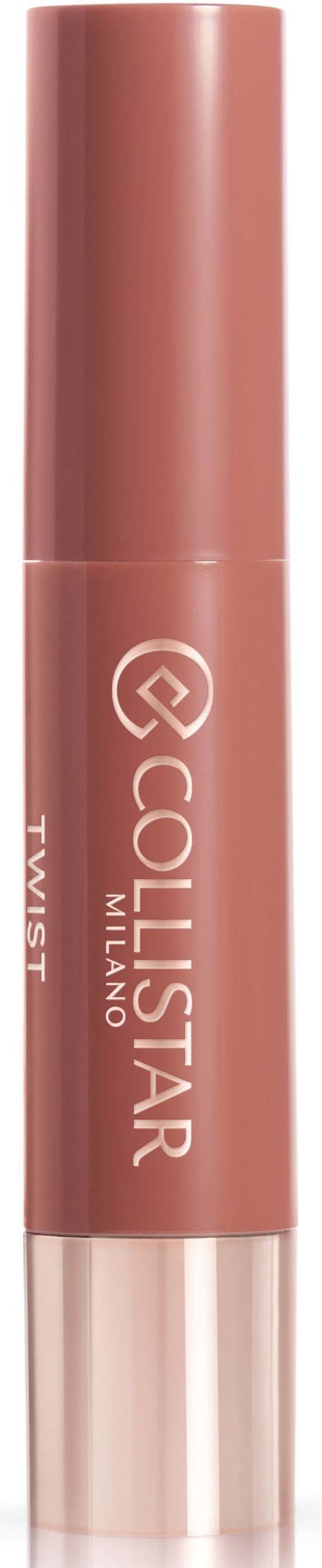 Ein rosfarbener Lippenstiftstift mit dem Markennamen Collistar Milano und dem Wort 'Twist'.