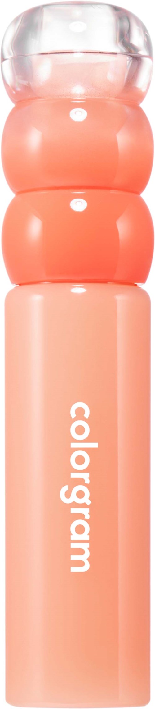 En rosa leppestift med gjennomsiktig hette og rosa kropp som sier 'colorgram'.