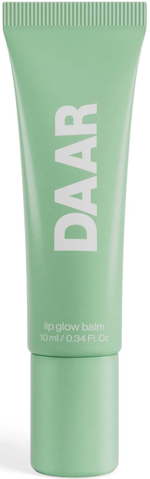 Een groene tube met "DAR" voor lipgloss balsem, bevat 10 ml.