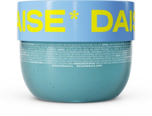 Light blue ceramic bowl with yellow text and small dark specks inside. Text partially visible on the bowl.