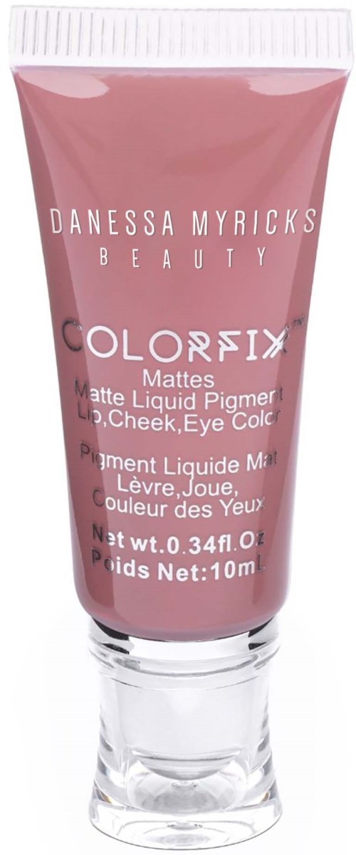 Pink tub av Danessa Myricks Beauty Colorfix Mattes med rouge och ögonfärg och klart lock.