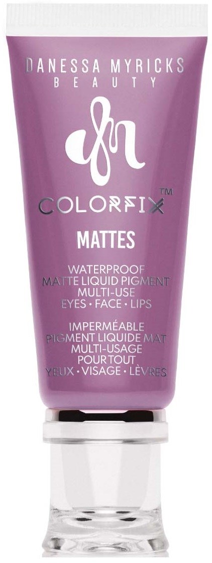 Paars tube van Danessa Myricks Beauty Colorfix Matte met waterdicht, multi-inzetbaar pigment voor ogen, gezicht en lippen.