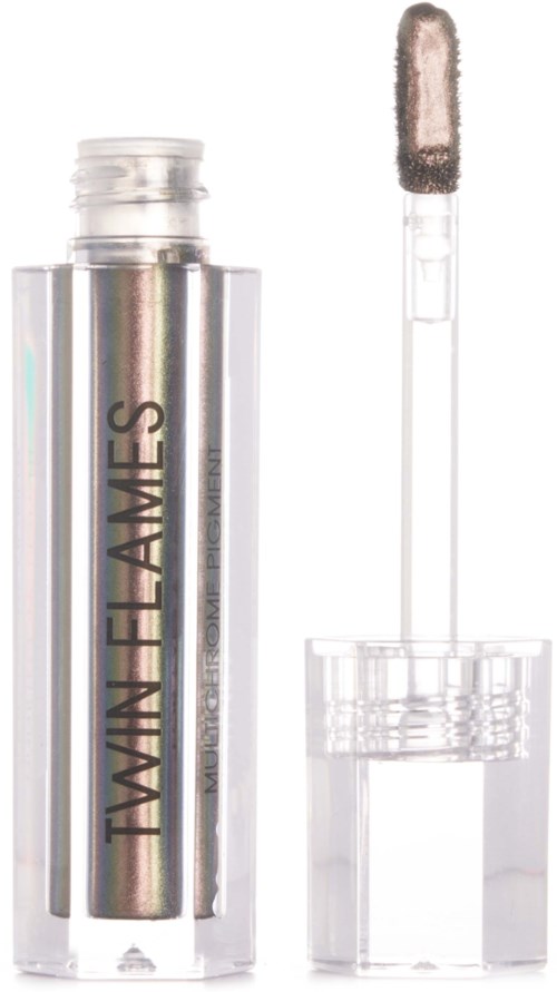 A small tube with a wand inside, labeled 'TWIN FLAMES' and 'MINI LIQUID LINER'.