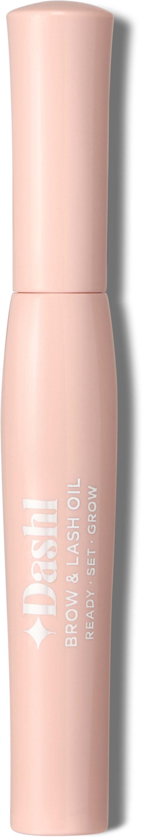 Valkoinen pinkki putki, jonka päällä lukee 'Dersil' ja 'Brow & Lash Oil'.