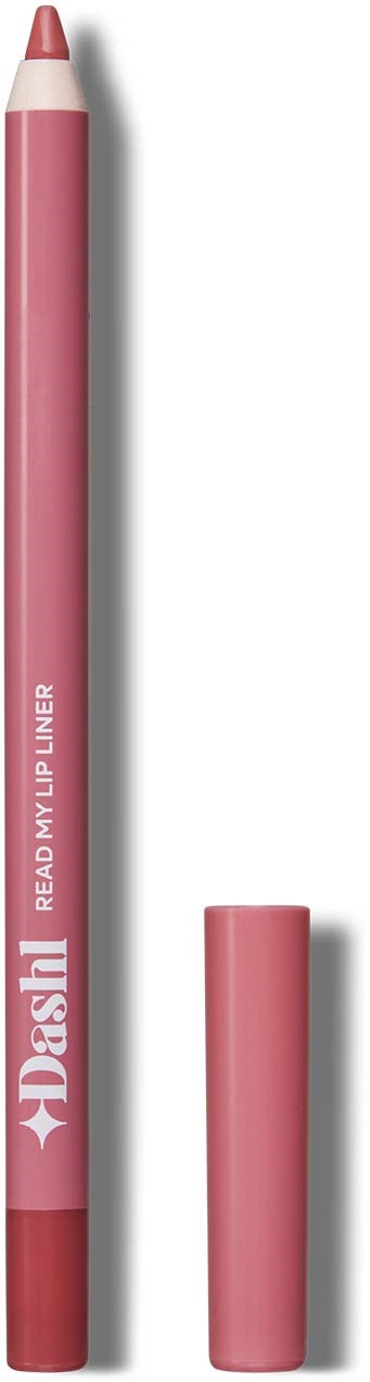 Roze make-uppotlood met dop ernaast, gemerkt 'Dash READY MY LINER'.