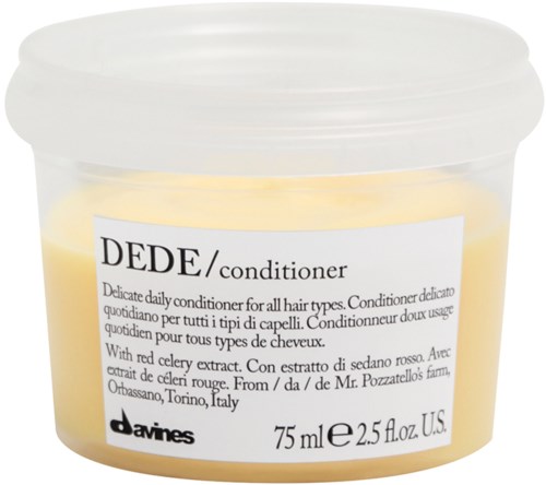 En burk med Dede balsam för alla hårtyper, med rädisa-extrakt, från Italien, innehållande 75 ml.