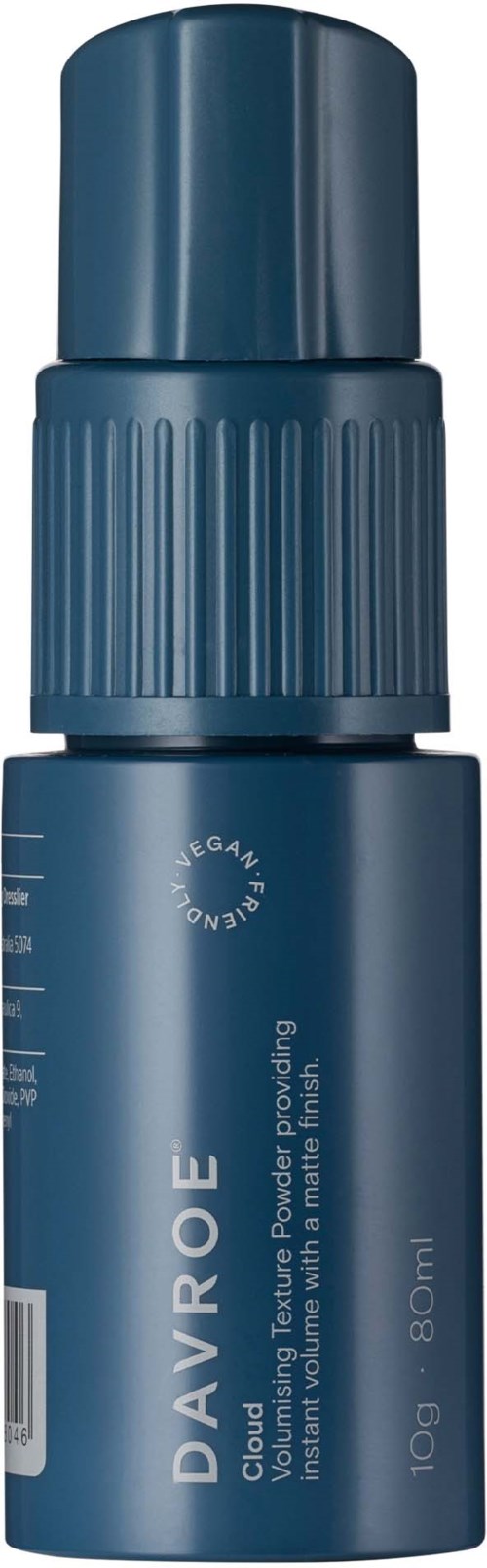Blue spray bottle with text indicating it is a Davroe face mist for sensitive skin. Contains 80ml.
